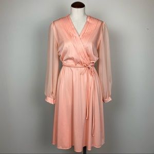 Vintage 70s Peach Dress